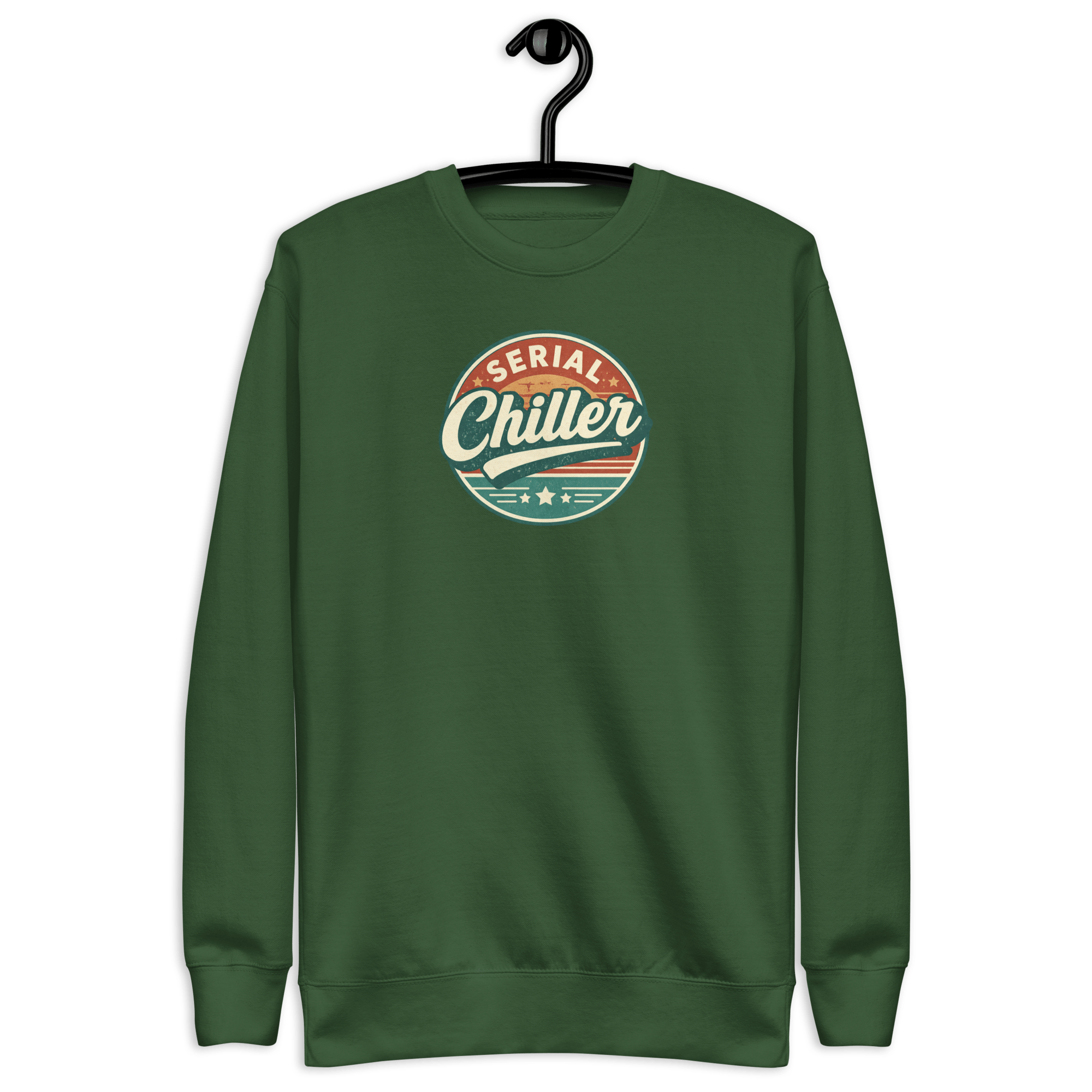 Serial Chiller - Women's Premium Chill Fit Sweater Forest Green S - BangerBay