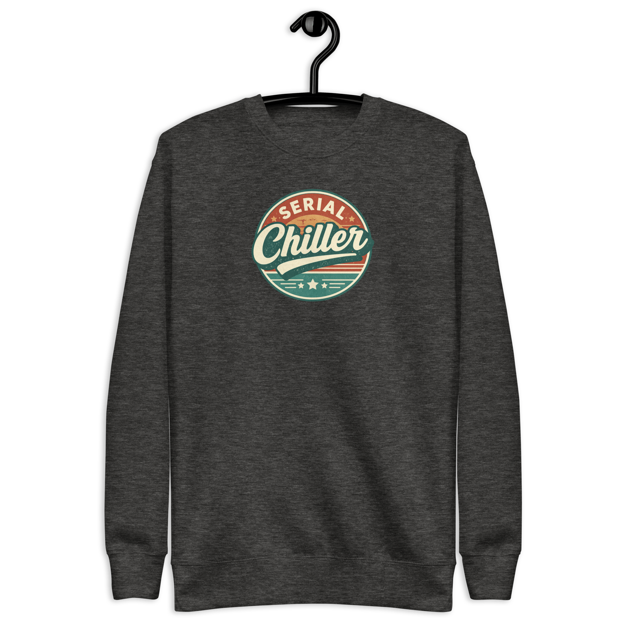 Serial Chiller - Women's Premium Chill Fit Sweater Charcoal Heather S - BangerBay