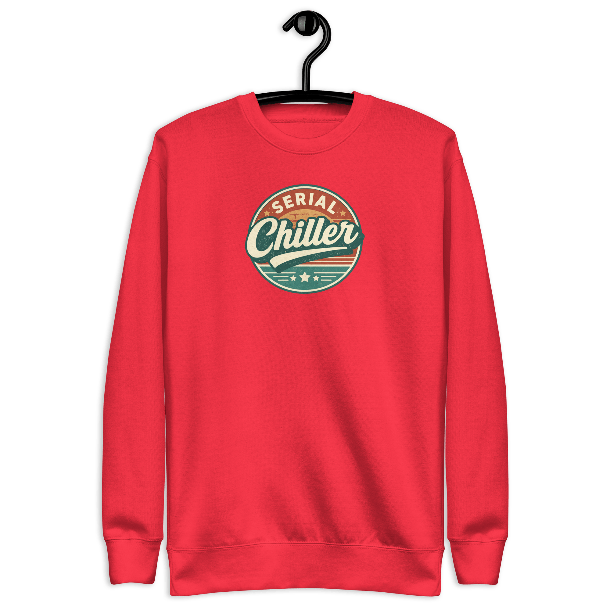 Serial Chiller - Women's Premium Chill Fit Sweater Team Red S - BangerBay