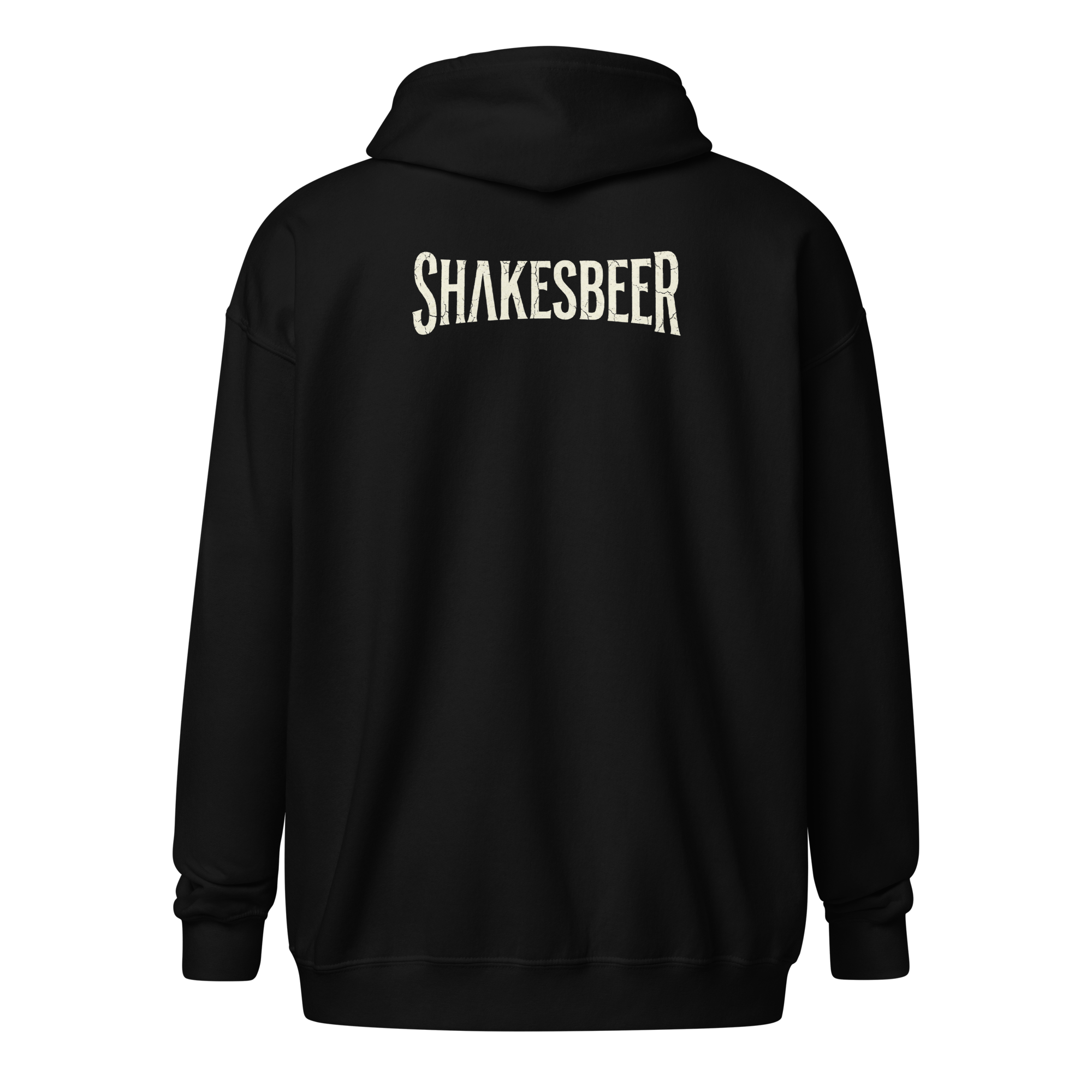 ShakesBeer - Men's Heavyweight Zip Hoodie White S - BangerBay