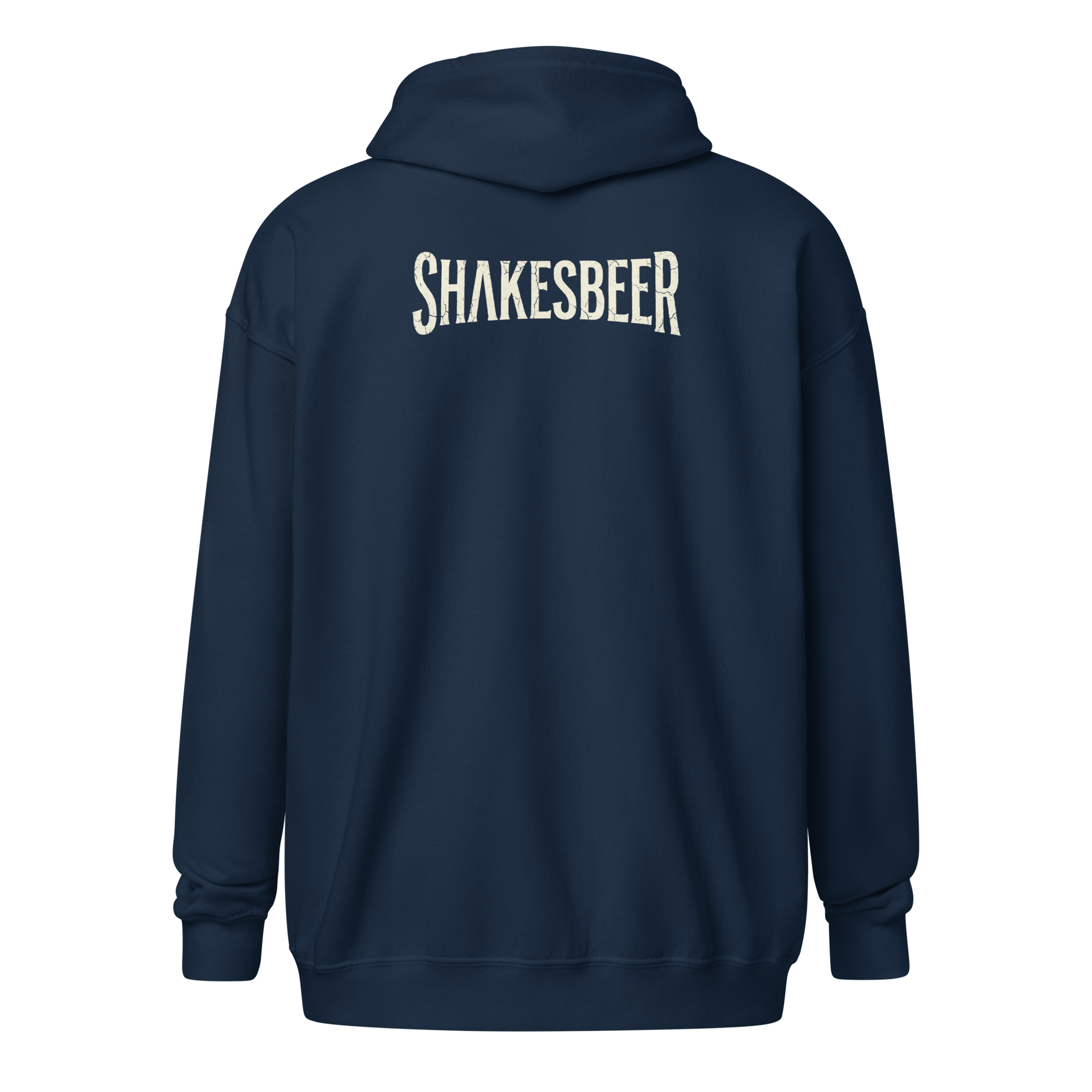 ShakesBeer - Men's Heavyweight Zip Hoodie Navy S - BangerBay