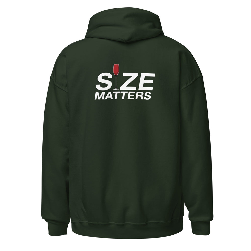 Size Matters - Unisex Heavy Blend Hoodie Black S - BangerBay