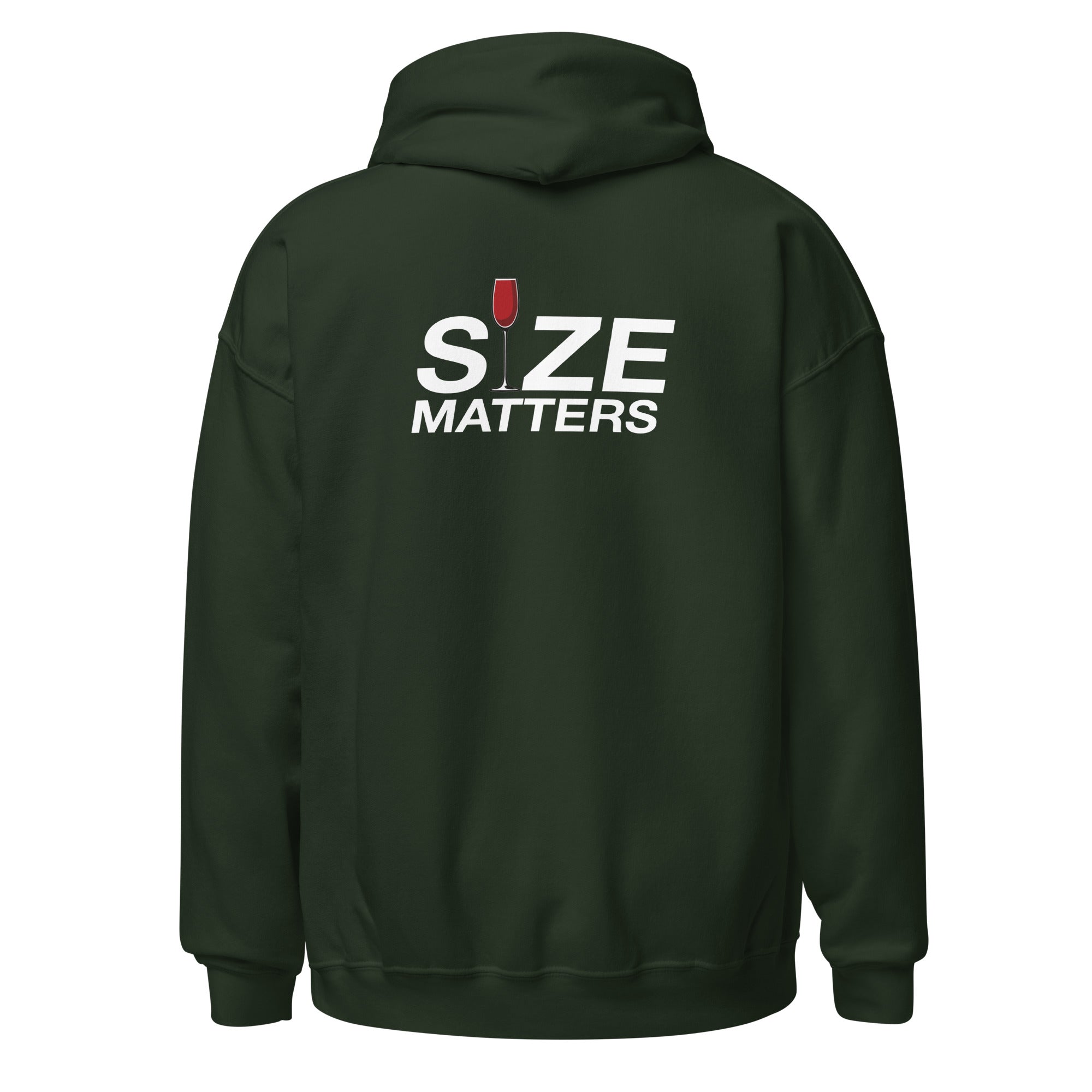 Size Matters - Unisex Heavy Blend Hoodie Black S - BangerBay
