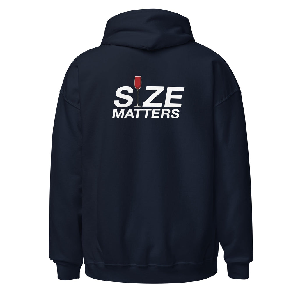 Size Matters - Unisex Heavy Blend Hoodie Black S - BangerBay