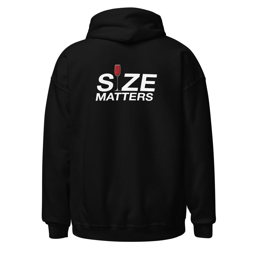 Size Matters - Unisex Heavy Blend Hoodie Black S - BangerBay
