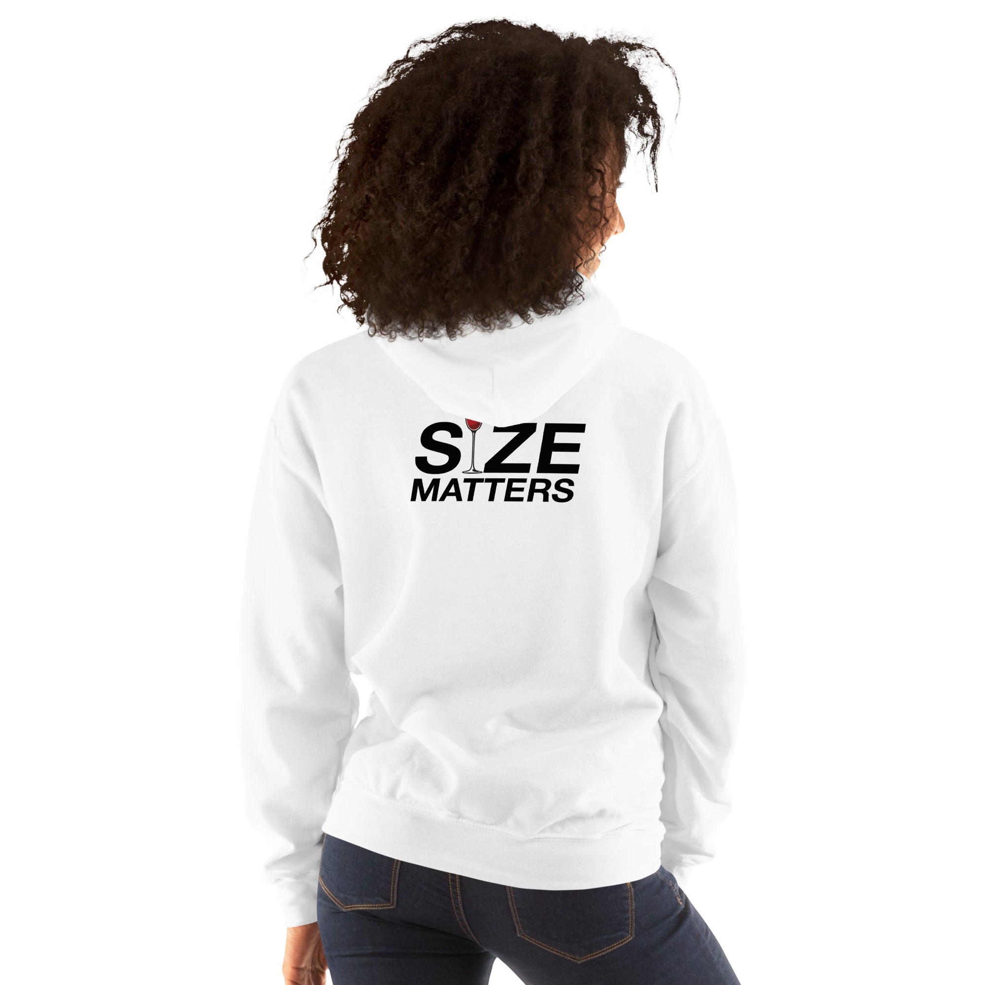 Size Matters - Unisex Heavy Blend Hoodie Black S - BangerBay