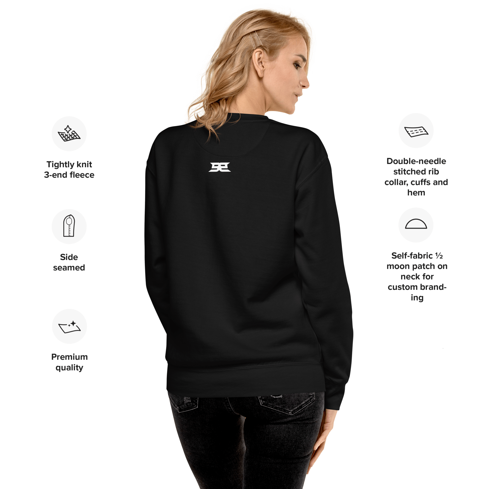 Size Matters - Women's Premium Chill Fit Sweater Black S - BangerBay