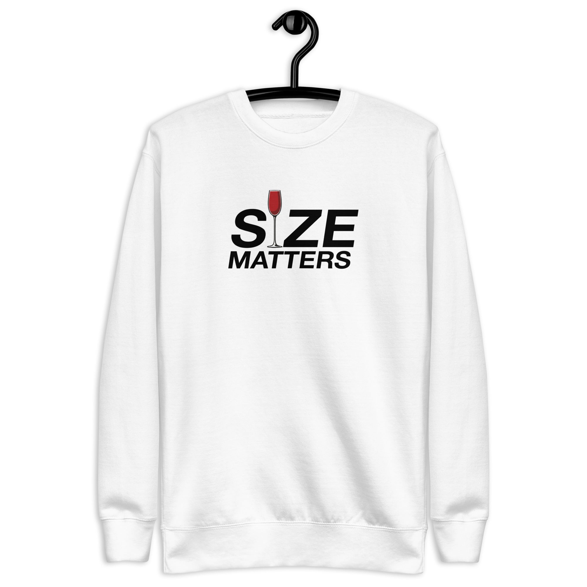 Size Matters - Women's Premium Chill Fit Sweater White S - BangerBay