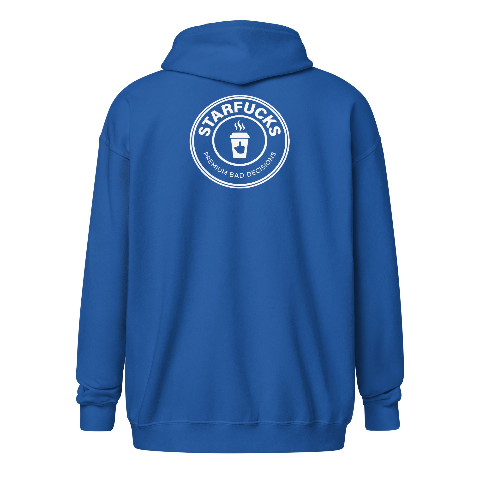 Starfucks - Unisex Heavy Blend Zip Hoodie Dark Heather S - BangerBay