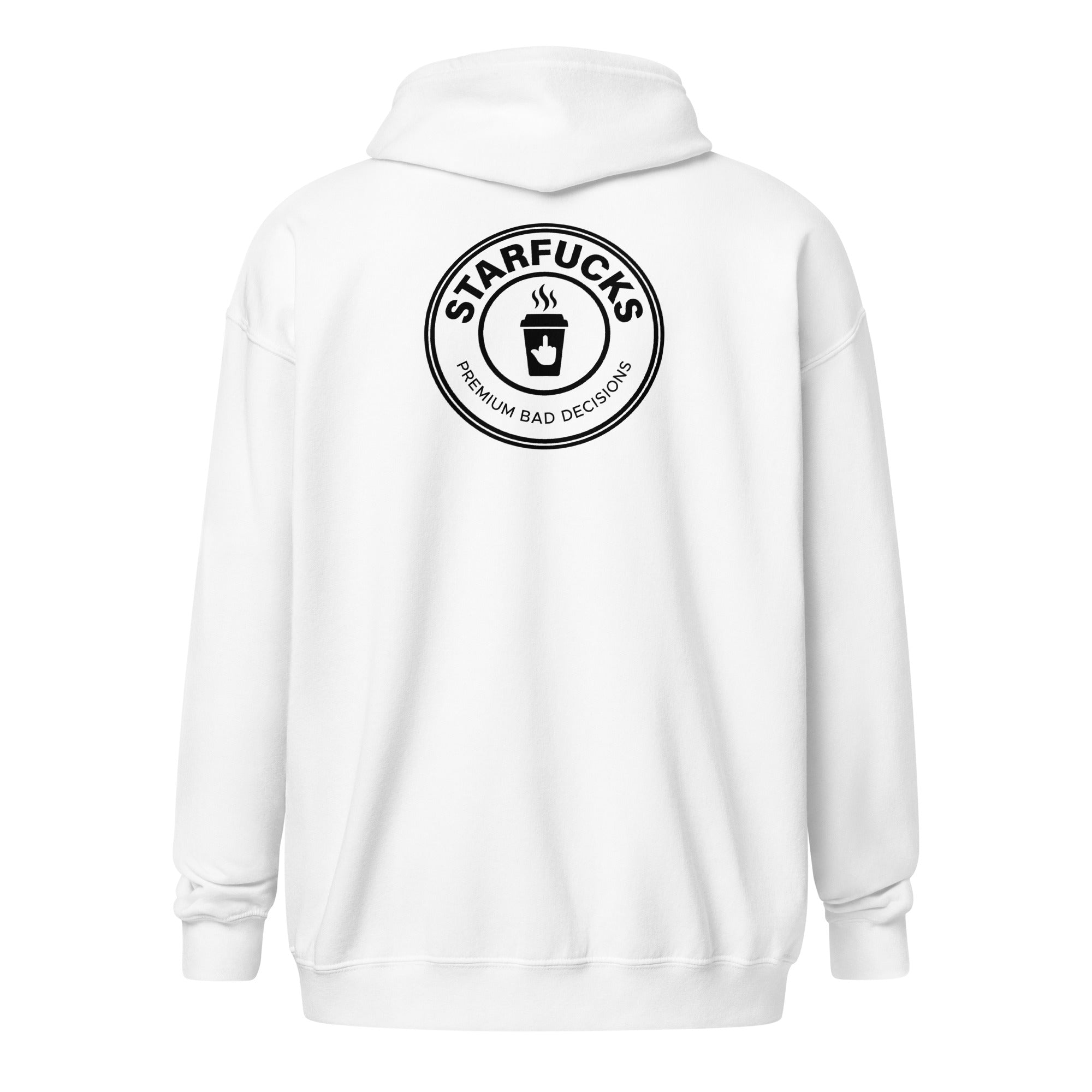 Starfucks - Unisex Heavy Blend Zip Hoodie Black S - BangerBay