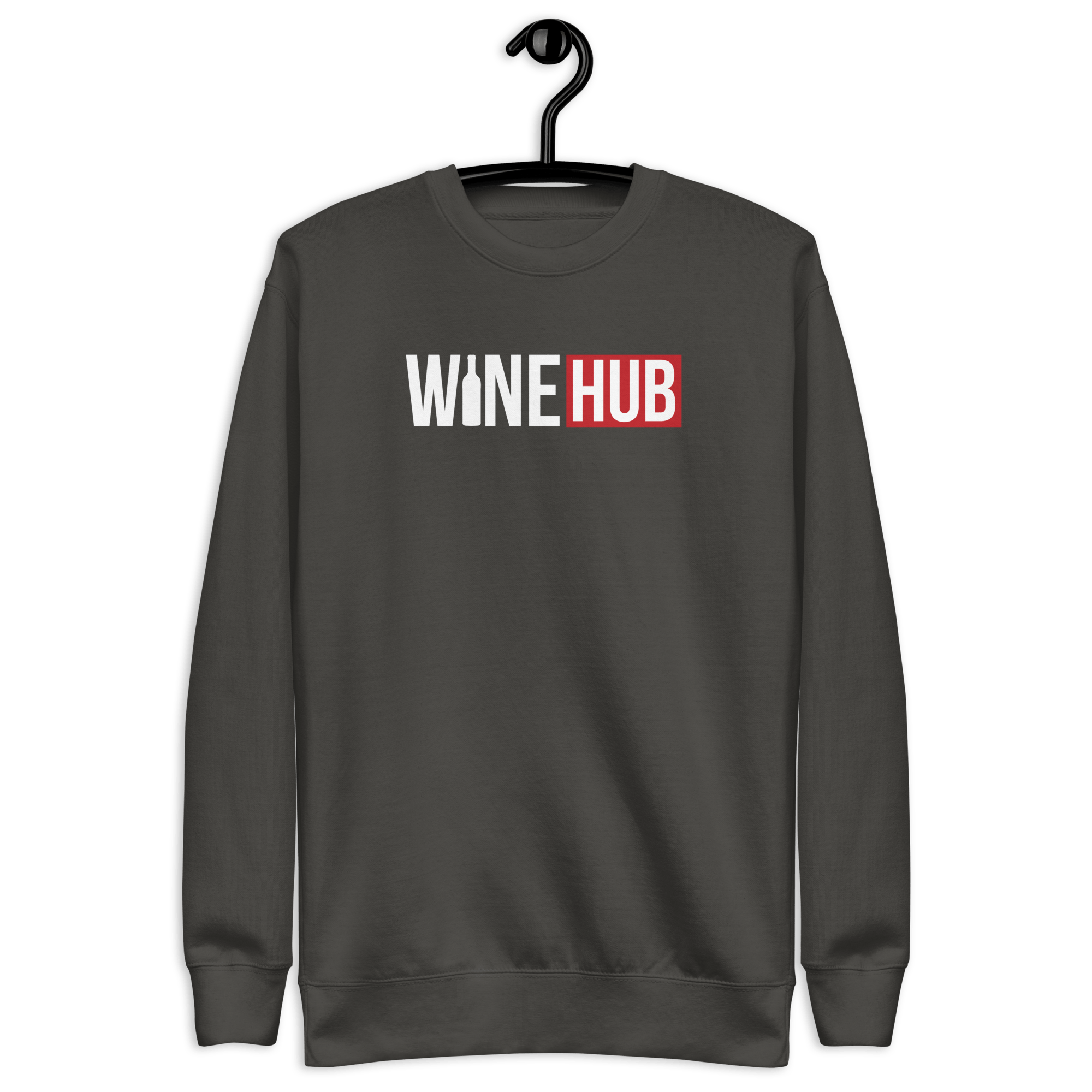 WineHub - Women's Premium Chill Fit Sweater Vintage Black S - BangerBay