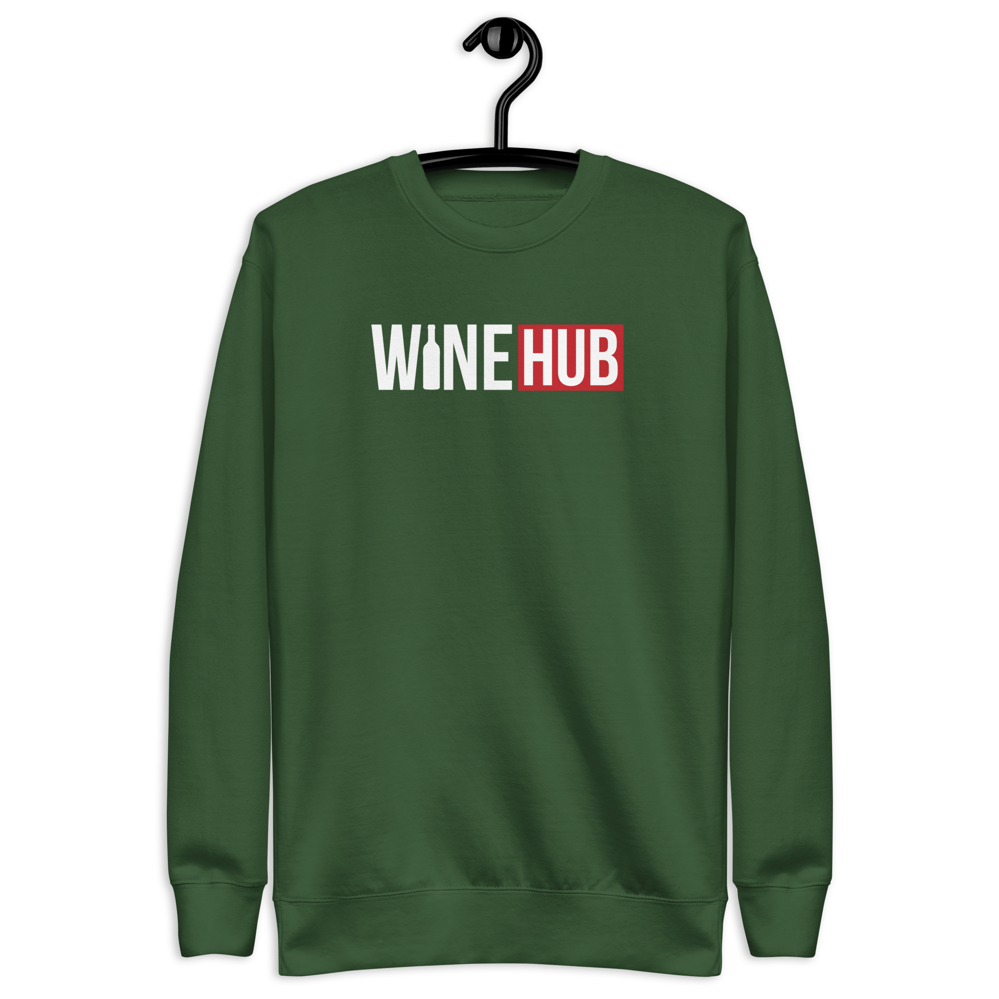 WineHub - Women's Premium Chill Fit Sweater Forest Green S - BangerBay